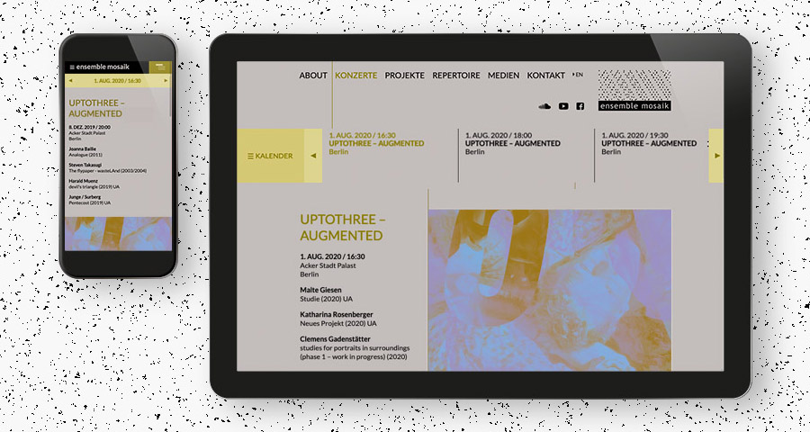 Jan Peter Junge - Webdesign - ensemble mosaik